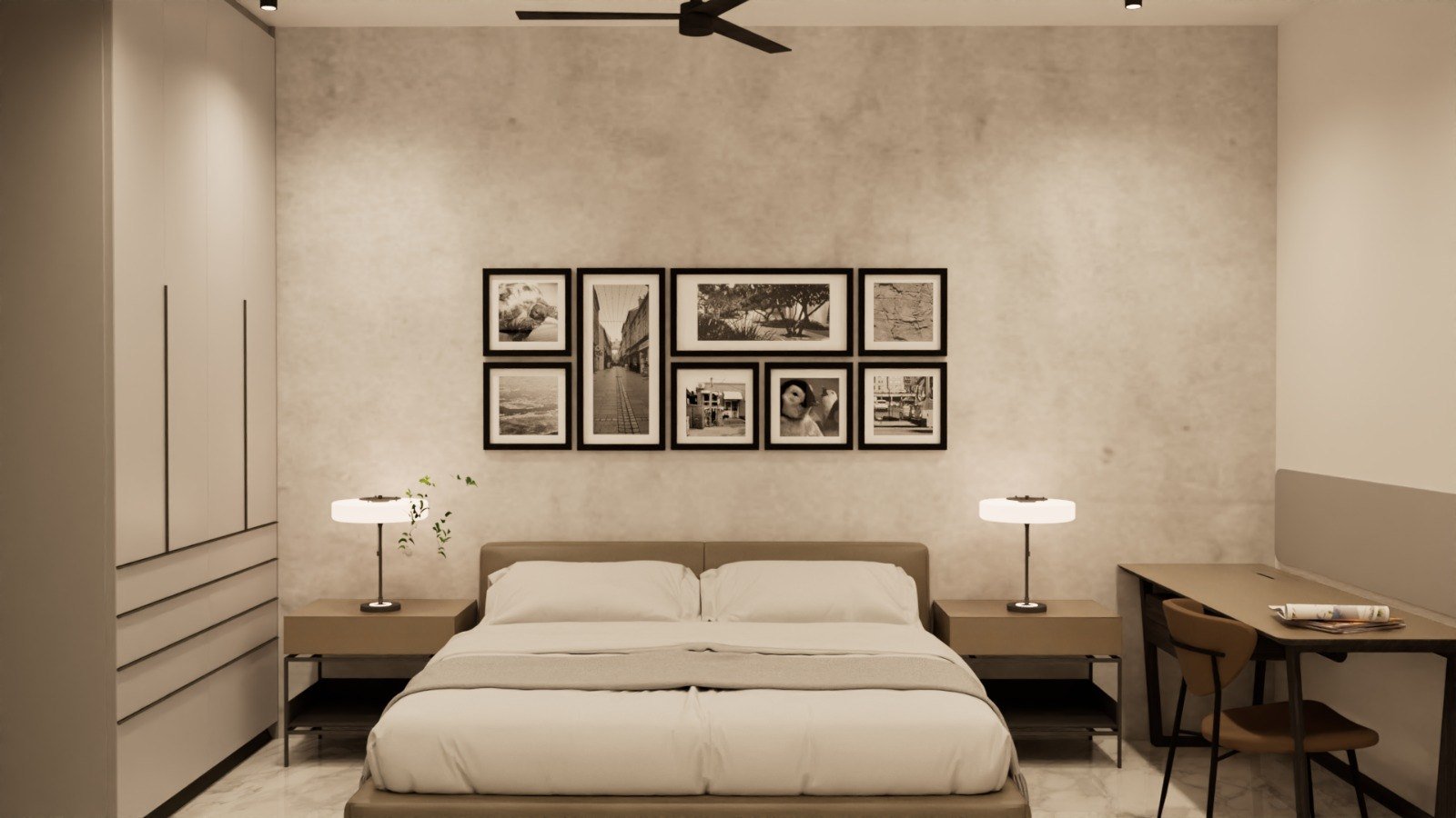 Bedroom interior visualization